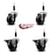 Service Caster 3'' Phenolic Wheel Swivel 7/8'' Expand Stem Caster Set 2 Brakes, 4PK SCC-EX20S314-PHS-2-PLB-2-78 - alternate 2